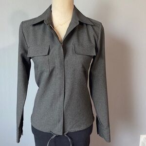 Guess charcoal grey blouse